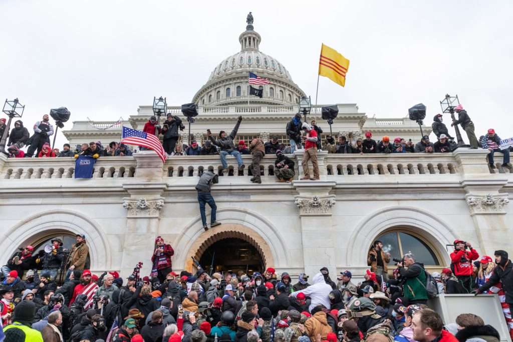 People Rioting on Capital Hill on January 6, 2021